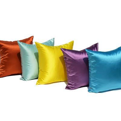 China Antistatic Fancy Woven Cushion Cover 45*45 Without Filler , Manufacturers Cheap Satin Cushion Cover With Zipper for sale