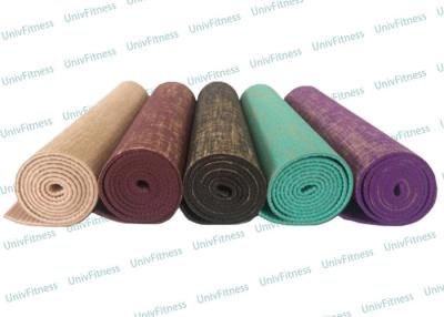 China Healthy PVC Jute Yoga Mat 6mm Thickness Biodegradable PP Bag Packing for sale