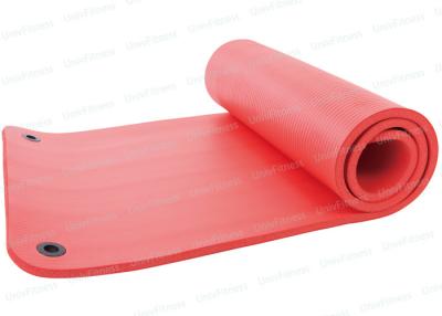 China Square Travel Striped Red Fitness Yoga Mat 4mm 6mm 8mm Hang Hole for sale