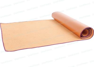 China Non Toxic PVC Yoga Mat 2mm Thickness Hot Travel Polyester Covered for sale