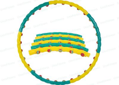 China 6 Section Weighted Fitness Hoop With Massage Ball Adults Exercise for sale