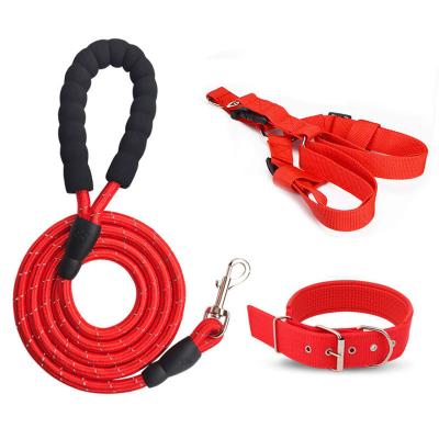 China 2022 Stocked Custom Wholesale Free Dropshipping 1.5/2/3M Puppy Dog Collar And Leash Set 3pcs for sale