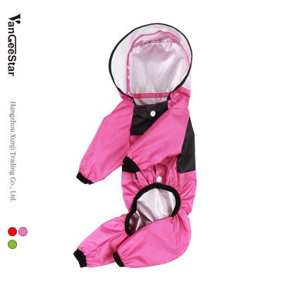 China Stocked 2022 wholesale fahion designer waterproof dog 4 legs rain jacket coat for dogs for sale