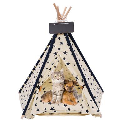 China 2022 Large Fashion Teepee Outdoor Pet Tent Breathable Portable Waterproof Anti-dirty Kennel Small Bed for sale