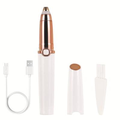 China Mini Portable Eyebrow Hair Remover ABS Body Head Painless Electric Eyebrow Trimmer Shaver + Alloy Cutter For Eyebrow for sale