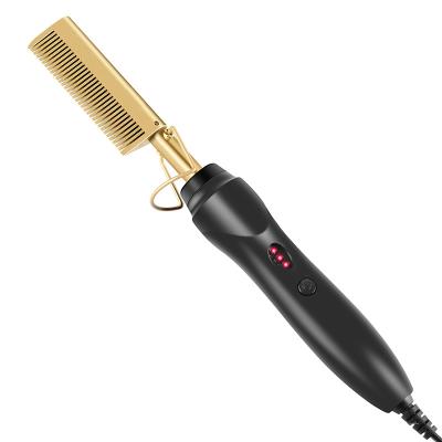 China Wholesale Dry Heating Hair Straightening Professional Iron Women Electric Curling Hair Straightening Brush for sale