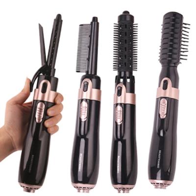 China Electric Curling Brush Ion Hot Air Comb Negative Hair Dryer Roller Magic Wand Hair Straightener Curler Brush 60Mins 4 in-1 for sale