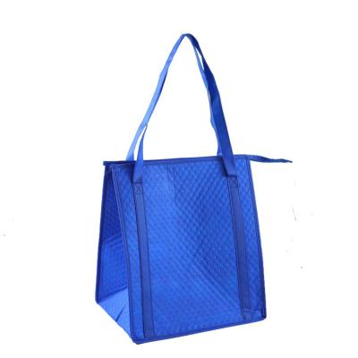 China Environmental protection 2022 Amazon Wholesale Custom Logo Insulated Cooler Bag Non Woven Food Cooler Bag for sale