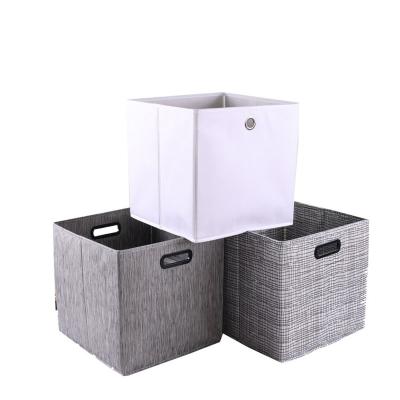 China Sustainable Factory Wholesale Modern Simple Large Capacity Non-Woven Fabric Folding Storage Box for sale