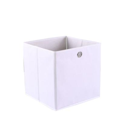 China Sustainable Home Storage Non-Woven Fabric Foldable Cloth Storage Boxes For Dress Clothes Toy Stackable Bins Organizer for sale