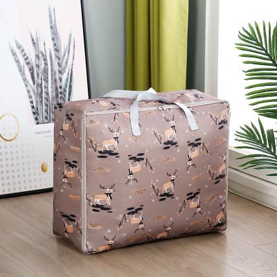 China Factory Sale Large Capacity Sustainable Oxford Cloth Clothes Match Cloth Storage Bag Large Moving Storage 100l Bags for sale