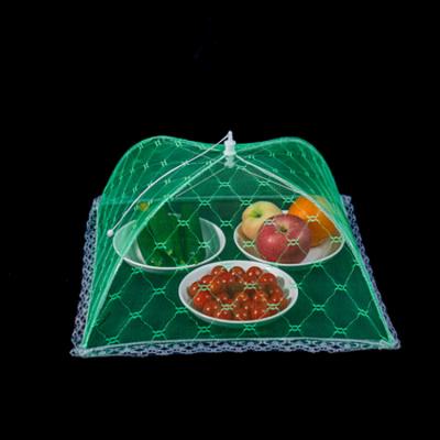 China Viable Folding Plastic Umbrella Mesh Food Covers For Outdoors Table Dish Cover Food Lid Tent for sale