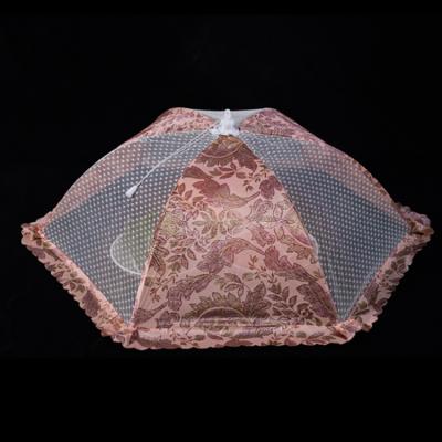 China Sustainable Folding Hallow Dish Fresh Food Keeping Cover Plastic-elastic Mesh Food Net Cover Bags for sale