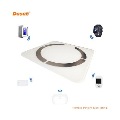 China Dusun Monitoring IoT Hardware Solutions Health Remote Patient Heart Rate Bluetooth Smart Scale 304*304*22 mm for sale