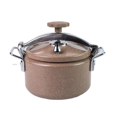 China Sustainable aluminum pressure cooker with non-stick marble coating cookware for sale