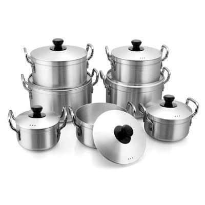 China Hot Selling Non-stick Aluminum Cooking Pot Sets Sustainable For Kitchen Cooking for sale