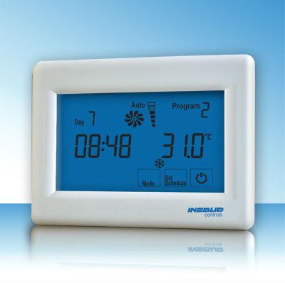 China Household Touch Screen 0-10V Digital LCD Display Thermostat With Dry Contact for sale