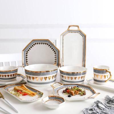 China To marry gold wedding set of heart dinnerware for sale