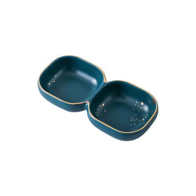 China Contemporary Golden Star Dots Design Two Piece Porcelain Small Bowl for sale