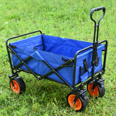 China Custom Small Trolley Beach Cart Folding Trolley Roller Camping Utility Cart for sale