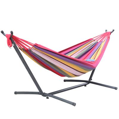 China Modern Solid Color Parachute Strap Hammock With Steel Hammock Stand for sale