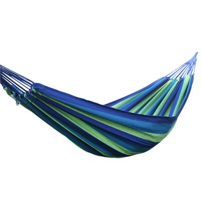 China Adult Textliene Fabric Hammocks With Stripes Portable Outdoor Camping Person Hammock for sale