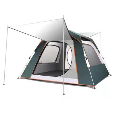 China Diagonal Tether Type 5-7 Double Layer Easy Pop 4 Automatic 8 Person Large Family Luxury Camping Tent for sale