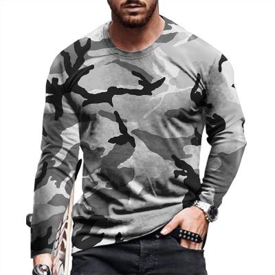 China New Anti-wrinkle Spring and Autumn Camouflage Youth Leisure Stain Basing Camiseta de hombre Men's T-shirt for sale