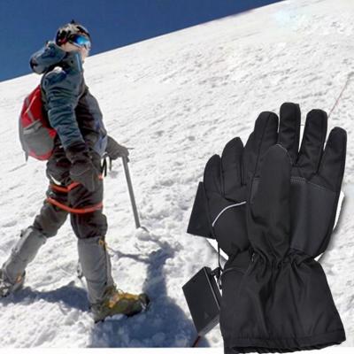 China Men Winter Blend Gloves Ski Riding Gloves Plush Battery Heated Warm Gloves for sale