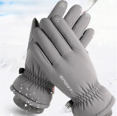 China Winter Blend Men's And Women's Ski Gloves Waterproof Touch Screen Plush Thickened Outdoor Sports Cycling Couples Gloves for sale