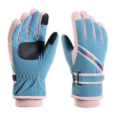 China Women Ski Gloves Outdoor Touch Screen Mountaineering Waterproof Skiing Gloves for sale