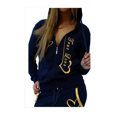 China Breathable Jogging Suit Print Sweater Hoodie Anzug Slim zum Joggen Pour Woman Jogging Suits for sale