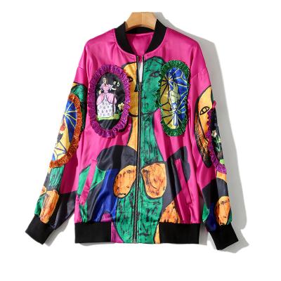 China Fashion Baseball Printing Fashion Autumn Outdoor Jackets Breathable Quoita Uniform Jackets 2021 Drop Jackets for sale