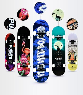 China Custom deformed deck skateboard deck board adult skateboard dance board four wheels double long for sale