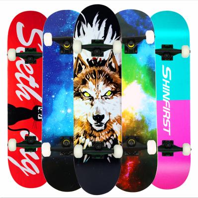 China Deformed Skateboard Youth Road Four-Wheel Skateboard Beginners Men's and Women's Maple Custom Children Adults Dual for sale