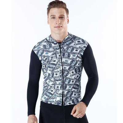 China New 2021 Cool Slit Jacket Personality Printing Antibacterial Cool 3MM - Proof Warm Diving Suit For Men's Diving Suit for sale