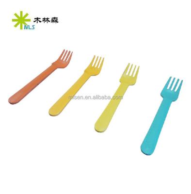 China Eco - Friendly Colorful Bamboo Fiber Fork For Kids for sale