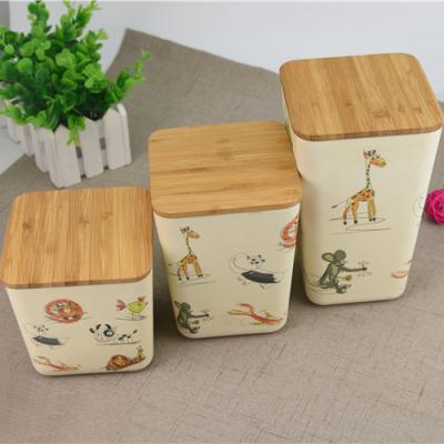 China MLS Dishwasher Safe Food Container Box Bamboo Fiber Seal Box for sale