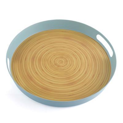 China Sustainable MLS Eco Tableware Bamboo Fiber Round Tray for sale