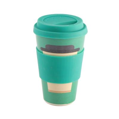 China MLS Bio Sustainable Custom Green Bamboo Coffee Mug Fiber Travel Mugs for sale