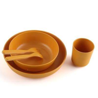 China Eco - Friendly CARTOON MLS Bamboo Fiber Tableware Set For Kids for sale