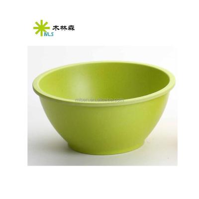 China Sustainable Natural Green Biodegradable Bamboo Fiber Soup Bowl Salad Bowl for sale