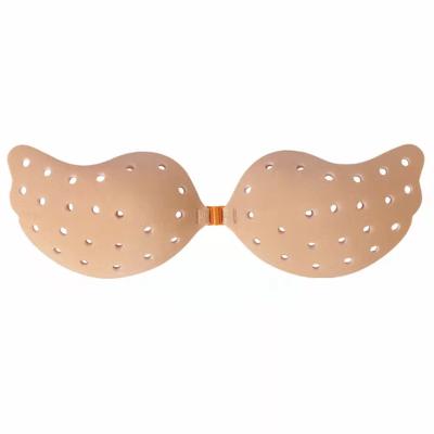 China Comfortable Mango Hollow Out Breathable Adhesive Strapless Sticky Silicone Nipple Covers Invisible For Women Sexy Nipple Pies Underwe for sale