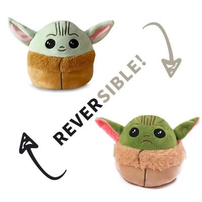 China Comfortable Double Sided Flip Yoda Reversible Stuffed Vivid Expression Plush Toy For Children's Birthday Gift for sale