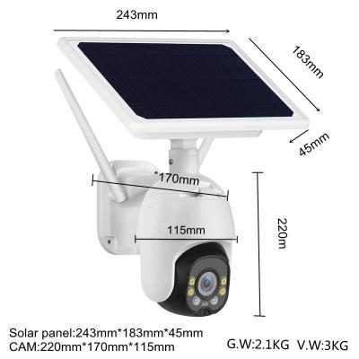 China Low Power Solar Security Camera Post Work Camera 4G Outdoor Non-Wireless with Siren and Floodlight Outside Camera with Motion Detection for sale