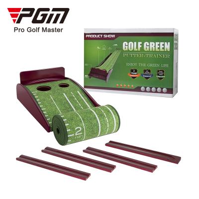 China Wood+Velvet PGM TL013 Pine Wood Velvet Indoor Golf Putting Mats for sale