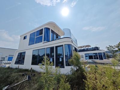 China Leisure Pontoon House Boat 4.0m Width , Aluminum Boat House With TV Facility for sale