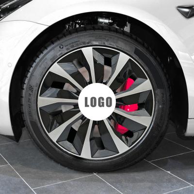 China 18 Inch Wheel Cover Hub Cap Cover Amazon Hot Stocked Plastic Hub Cap For Tesla Model 3 2017-2020 for sale