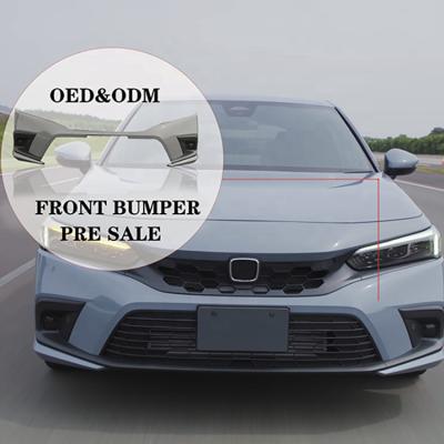 China Newest Auto Industry Mold Development Cooperation Front Bar Pre-sale Front Bumper For Honda Civic 2022 for sale