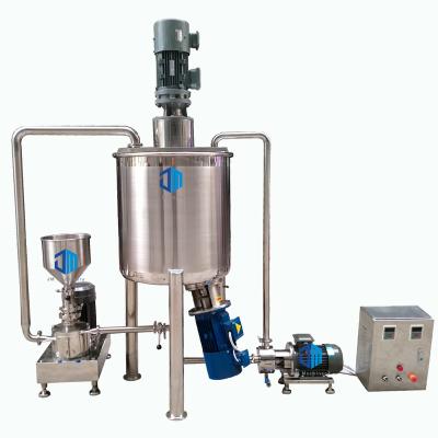 China Liquids Stainless Steel Toothpaste Cream Lotion Paste Emulsifying And Mixing Tank With Emulsifying Pump for sale